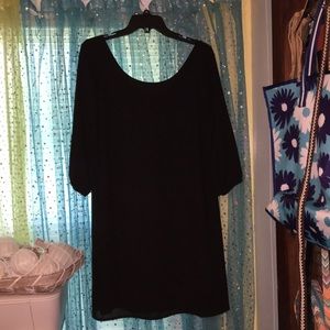 Black dress with cheetah print bow on back